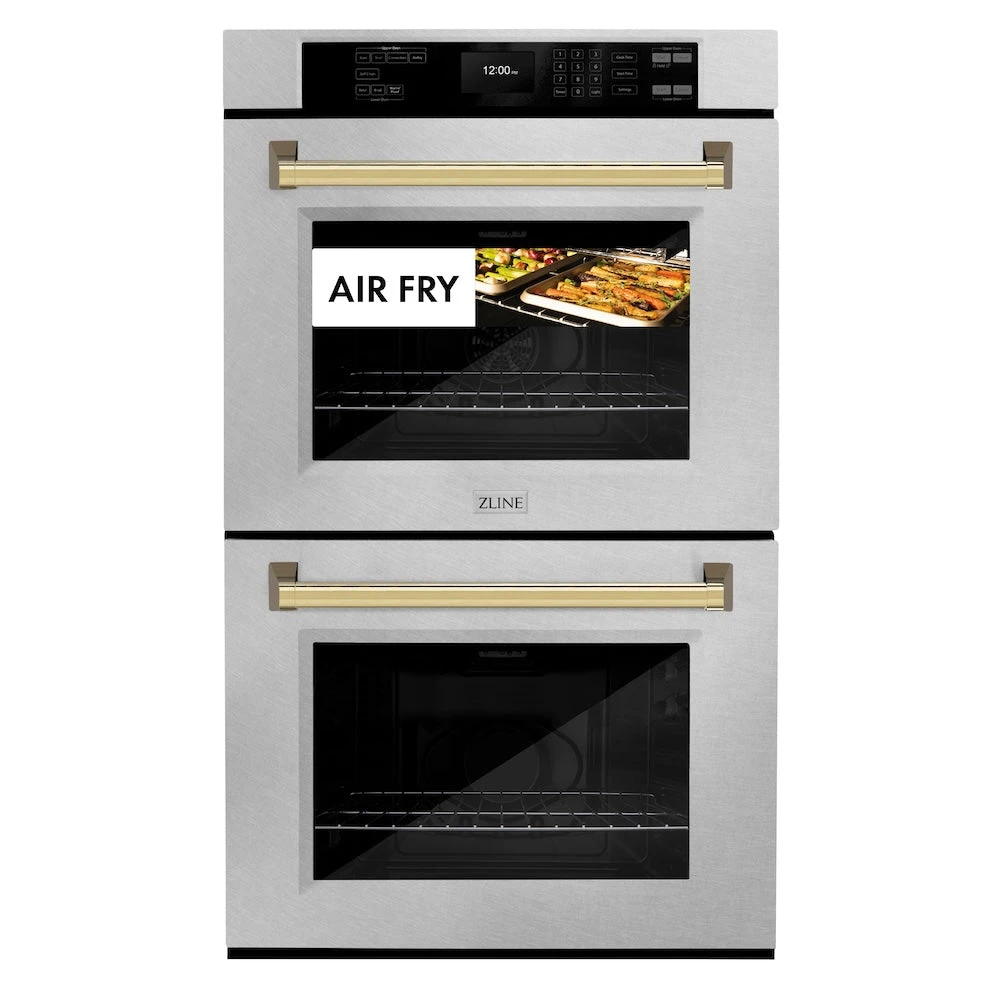 ZLINE Autograph Edition 30 In. Professional True Convection Double Wall Oven With Air Fry And Self Clean In Satin Stainless Steel With Polished Gold Handles (WADSZ-30-G)(Zline Autograph Edition 30 Double Wall Oven Satin Stainless Steel Polished Gold Wadsz 30 G) 7 ZLINE Autograph Edition 30 In. Professional True Convection Double Wall Oven With Air Fry And Self Clean In Satin Stainless Steel With Polished Gold Handles (WADSZ-30-G)(Zline Autograph Edition 30 Double Wall Oven Satin Stainless Steel Polished Gold Wadsz 30 G) - Image 7