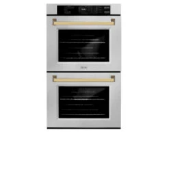 ZLINE Autograph Edition 30 In. Professional True Convection Double Wall Oven With Air Fry And Self Clean In Satin Stainless Steel With Polished Gold Handles (WADSZ-30-G)(Zline Autograph Edition 30 Double Wall Oven Satin Stainless Steel Polished Gold Wadsz 30 G) 23 ZLINE Autograph Edition 30 In. Professional True Convection Double Wall Oven With Air Fry And Self Clean In Satin Stainless Steel With Polished Gold Handles (WADSZ-30-G)(Zline Autograph Edition 30 Double Wall Oven Satin Stainless Steel Polished Gold Wadsz 30 G) -Zline Oven Shop zline autograph edition satin stainless steel wall oven WADSZ 30 G front