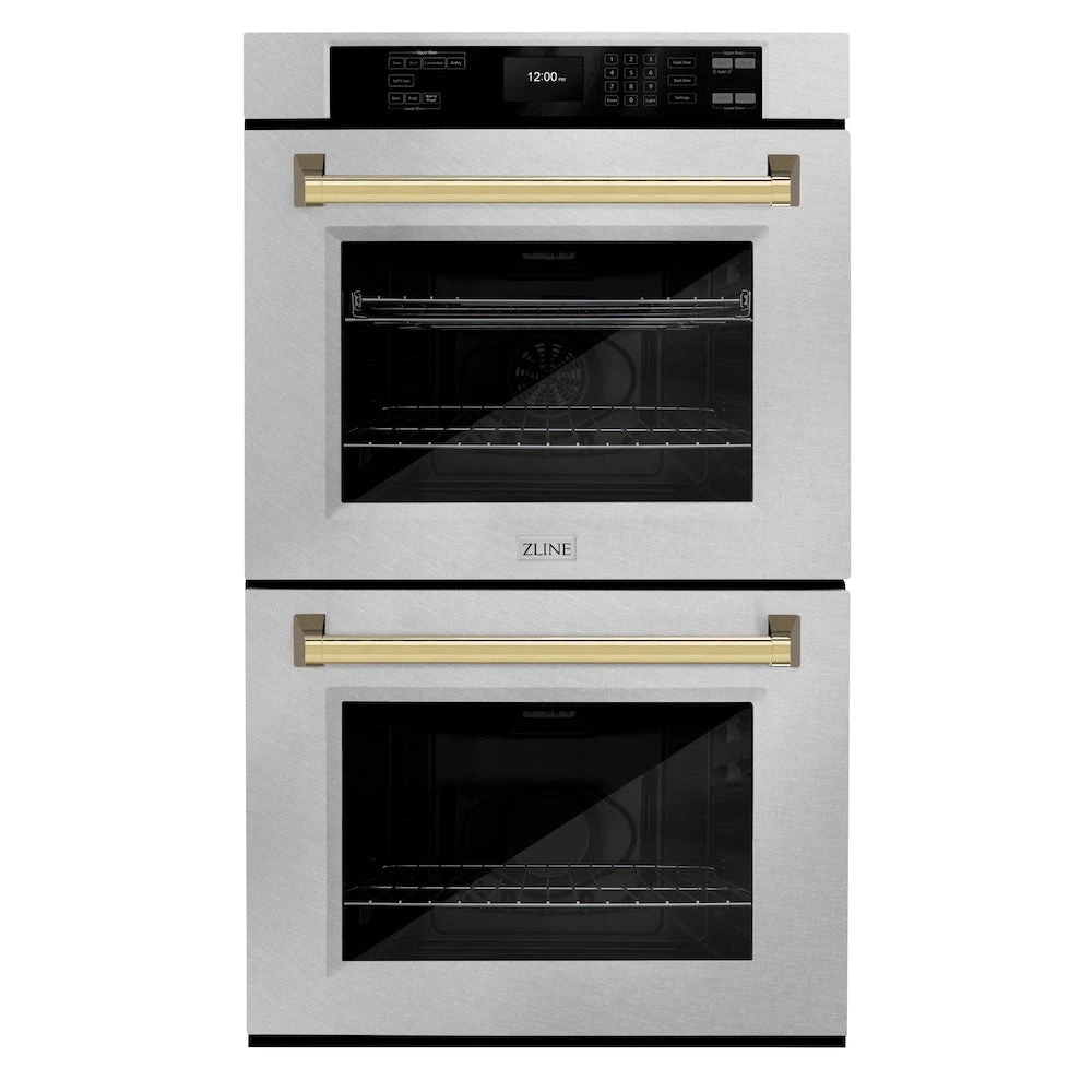 ZLINE Autograph Edition 30 In. Professional True Convection Double Wall Oven With Air Fry And Self Clean In Satin Stainless Steel With Polished Gold Handles (WADSZ-30-G)(Zline Autograph Edition 30 Double Wall Oven Satin Stainless Steel Polished Gold Wadsz 30 G) 1 ZLINE Autograph Edition 30 In. Professional True Convection Double Wall Oven With Air Fry And Self Clean In Satin Stainless Steel With Polished Gold Handles (WADSZ-30-G)(Zline Autograph Edition 30 Double Wall Oven Satin Stainless Steel Polished Gold Wadsz 30 G)