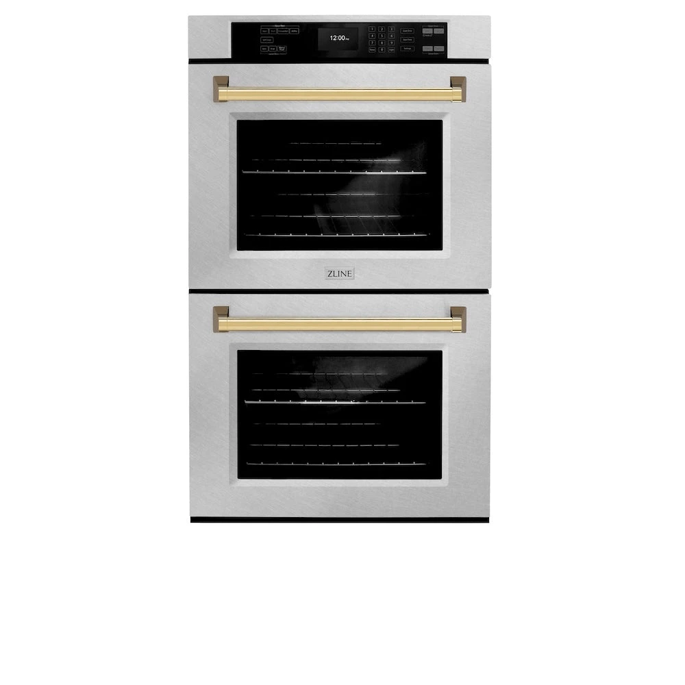 ZLINE Autograph Edition 30 In. Professional True Convection Double Wall Oven With Air Fry And Self Clean In Satin Stainless Steel With Polished Gold Handles (WADSZ-30-G)(Zline Autograph Edition 30 Double Wall Oven Satin Stainless Steel Polished Gold Wadsz 30 G) 4 ZLINE Autograph Edition 30 In. Professional True Convection Double Wall Oven With Air Fry And Self Clean In Satin Stainless Steel With Polished Gold Handles (WADSZ-30-G)(Zline Autograph Edition 30 Double Wall Oven Satin Stainless Steel Polished Gold Wadsz 30 G) - Image 4