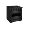 ZLINE 30 In. 4.2 Cu. Ft. Classic Dual Fuel Range With 4 Burner Gas Cooktop And Electric Convection Oven In Black Stainless Steel (CDRB-30)(Zline 30 Classic Dual Fuel Range Black Stainless Steel Cdrb 30)