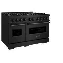 ZLINE 48 In. 6.7 Cu. Ft. Classic Double Oven Dual Fuel Range With 8 Burner Gas Cooktop In Black Stainless Steel (CDRB-48)(Zline 48 Classic Dual Fuel Range Black Stainless Steel Cdrb 48) 12 ZLINE 48 In. 6.7 Cu. Ft. Classic Double Oven Dual Fuel Range With 8 Burner Gas Cooktop In Black Stainless Steel (CDRB-48)(Zline 48 Classic Dual Fuel Range Black Stainless Steel Cdrb 48) -Zline Oven Shop zline classic black stainless steel dual fuel range CDRB 48 main