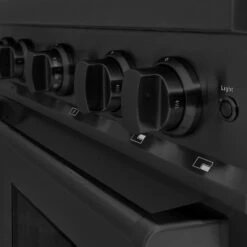 ZLINE 30 In. 4.2 Cu. Ft. Classic Dual Fuel Range With Gas Cooktop And Electric Convection Oven In Black Stainless Steel With 4 Brass Burners (CDRB-BR-30)(Zline 30 Classic Dual Fuel Range Black Stainless Steel Brass Burners Cdrb Br 30) -Zline Oven Shop zline classic black stainless steel dual fuel range CDRB BR 30 knob detail 111f5645 cfcf 43b7 a5ae f6eca2ef1dde