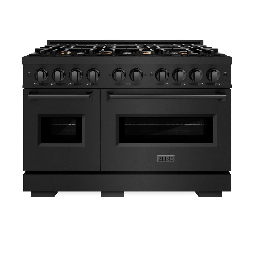 ZLINE 48 In. 6.7 Cu. Ft. Classic Double Oven Dual Fuel Range In Black Stainless Steel With 8 Brass Burners (CDRB-BR-48)(Zline 48 Classic Dual Fuel Range Black Stainless Steel Brass Burners Cdrb Br 48) 5 ZLINE 48 In. 6.7 Cu. Ft. Classic Double Oven Dual Fuel Range In Black Stainless Steel With 8 Brass Burners (CDRB-BR-48)(Zline 48 Classic Dual Fuel Range Black Stainless Steel Brass Burners Cdrb Br 48) - Image 5