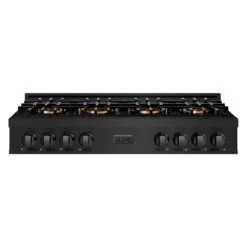 ZLINE 48 In. Classic Gas Rangetop With 8 Burner DuoPro™ Cooktop In Black Stainless Steel (PCRTB-48)(Zline 48 Classic Gas Rangetop Duopro Black Stainless Steel Pcrtb 48)