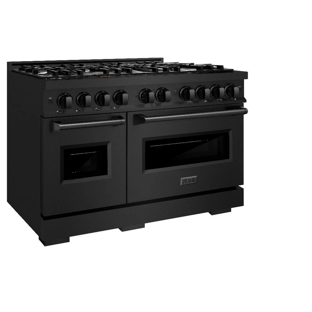 ZLINE 48 In. 6.7 Cu. Ft. Classic Double Oven Gas Range With 8 Burner Cooktop In Black Stainless Steel (CGRB-48)(Zline 48 Classic Gas Range Black Stainless Steel Cgrb 48) 5 ZLINE 48 In. 6.7 Cu. Ft. Classic Double Oven Gas Range With 8 Burner Cooktop In Black Stainless Steel (CGRB-48)(Zline 48 Classic Gas Range Black Stainless Steel Cgrb 48) - Image 5
