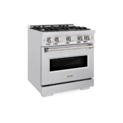 ZLINE 30 In. 4.2 Cu. Ft. Classic Dual Fuel Range With 4 Burner Gas Cooktop And Electric Convection Oven In Satin Stainless Steel (CDRS-30)(Zline 30 Classic Dual Fuel Range Satin Stainless Steel Cdrs 30)
