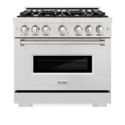 ZLINE 36 In. 5.2 Cu. Ft. Classic Dual Fuel Range With 6 Burner Gas Cooktop And Electric Convection Oven In Satin Stainless Steel (CDRS-36)(Zline 36 Classic Dual Fuel Range Satin Stainless Steel Cdrs 36) 18 ZLINE 36 In. 5.2 Cu. Ft. Classic Dual Fuel Range With 6 Burner Gas Cooktop And Electric Convection Oven In Satin Stainless Steel (CDRS-36)(Zline 36 Classic Dual Fuel Range Satin Stainless Steel Cdrs 36) -Zline Oven Shop zline classic satin stainless steel dual fuel range CDRS 36 front