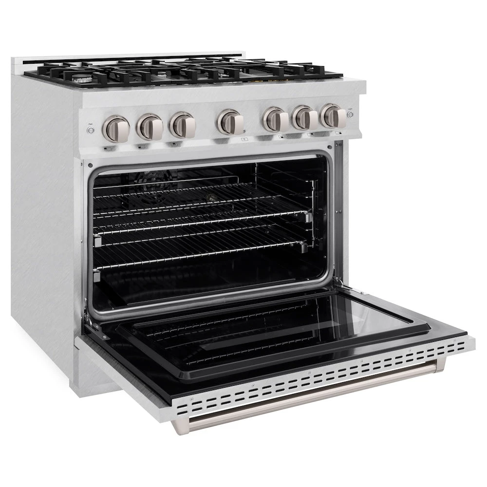ZLINE 36 In. 5.2 Cu. Ft. Classic Dual Fuel Range With 6 Burner Gas Cooktop And Electric Convection Oven In Satin Stainless Steel (CDRS-36)(Zline 36 Classic Dual Fuel Range Satin Stainless Steel Cdrs 36) 6 ZLINE 36 In. 5.2 Cu. Ft. Classic Dual Fuel Range With 6 Burner Gas Cooktop And Electric Convection Oven In Satin Stainless Steel (CDRS-36)(Zline 36 Classic Dual Fuel Range Satin Stainless Steel Cdrs 36) - Image 6