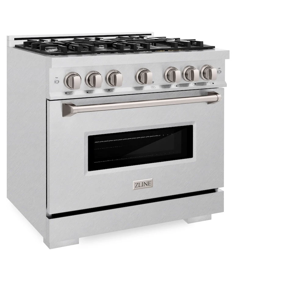 ZLINE 36 In. 5.2 Cu. Ft. Classic Dual Fuel Range With 6 Burner Gas Cooktop And Electric Convection Oven In Satin Stainless Steel (CDRS-36)(Zline 36 Classic Dual Fuel Range Satin Stainless Steel Cdrs 36) 5 ZLINE 36 In. 5.2 Cu. Ft. Classic Dual Fuel Range With 6 Burner Gas Cooktop And Electric Convection Oven In Satin Stainless Steel (CDRS-36)(Zline 36 Classic Dual Fuel Range Satin Stainless Steel Cdrs 36) - Image 5