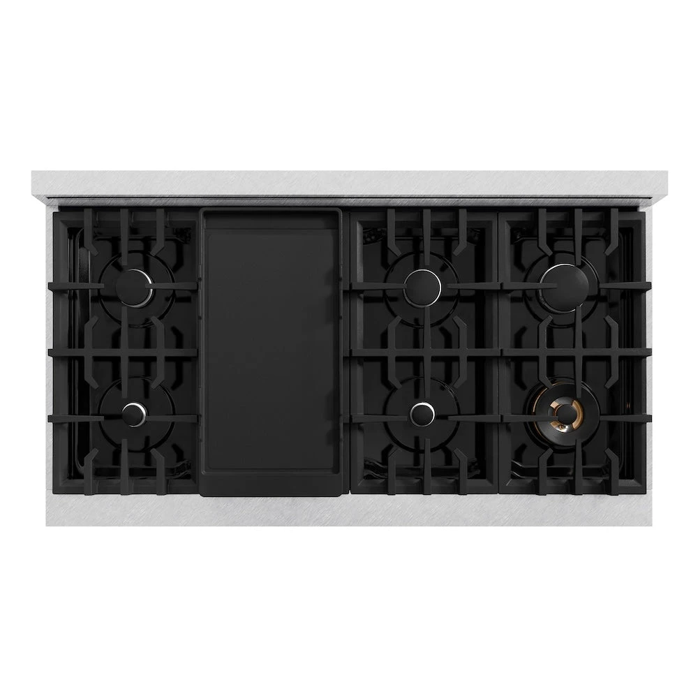 ZLINE 48 In. 6.7 Cu. Ft. Classic Double Oven Dual Fuel Range With 8 Burner Gas Cooktop In Satin Stainless Steel (CDRS-48)(Zline 48 Classic Dual Fuel Range Satin Stainless Steel Cdrs 48) 9 ZLINE 48 In. 6.7 Cu. Ft. Classic Double Oven Dual Fuel Range With 8 Burner Gas Cooktop In Satin Stainless Steel (CDRS-48)(Zline 48 Classic Dual Fuel Range Satin Stainless Steel Cdrs 48) - Image 9
