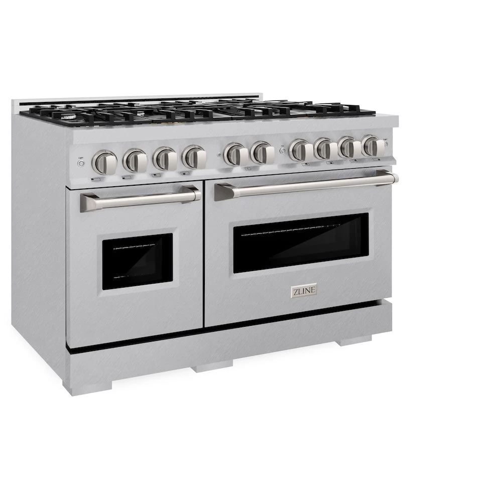 ZLINE 48 In. 6.7 Cu. Ft. Classic Double Oven Gas Range With 8 Burner Cooktop In Satin Stainless Steel (CGRS-48)(Zline 48 Classic Gas Range Satin Stainless Steel Cgrs 48) 5 ZLINE 48 In. 6.7 Cu. Ft. Classic Double Oven Gas Range With 8 Burner Cooktop In Satin Stainless Steel (CGRS-48)(Zline 48 Classic Gas Range Satin Stainless Steel Cgrs 48) - Image 5