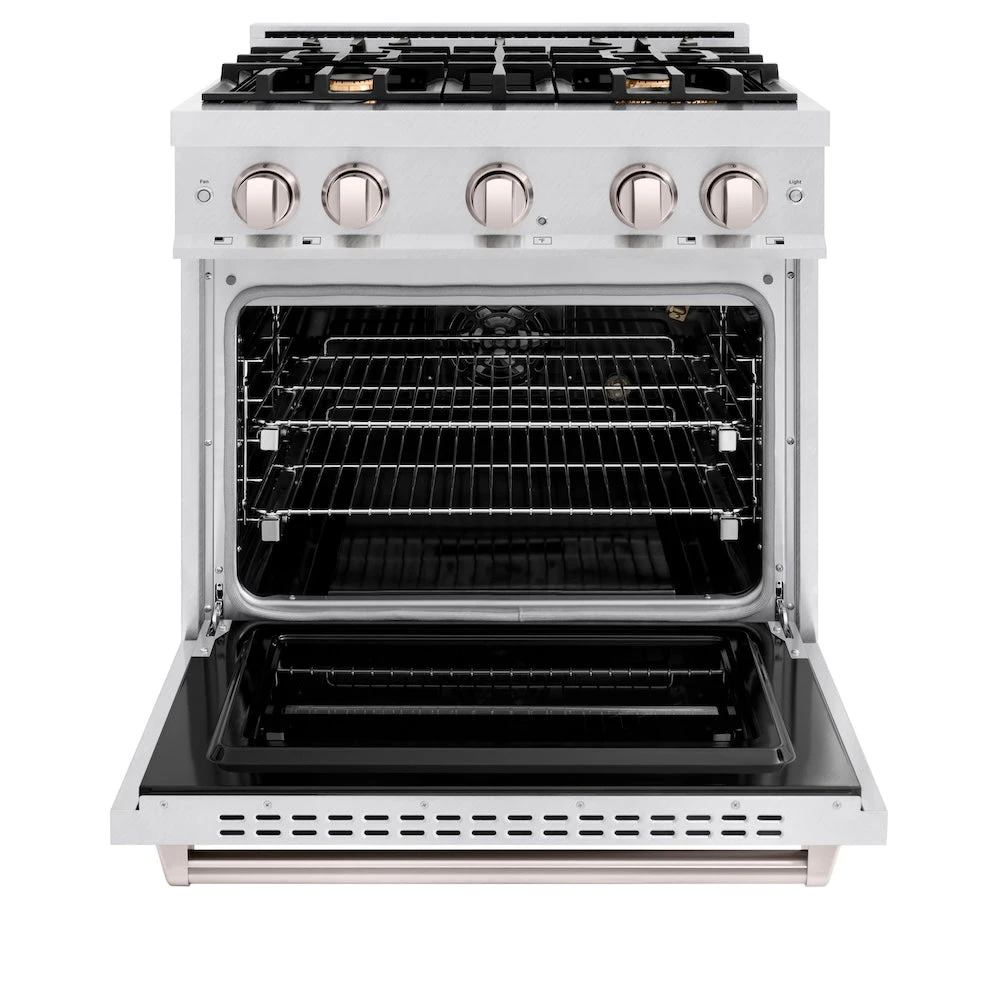 ZLINE 30 In. 4.2 Cu. Ft. Classic Gas Range With Convection Gas Oven In Satin Stainless Steel With 4 Brass Burners (CGRS-BR-30)(Zline 30 Classic Gas Range Satin Stainless Steel Brass Burners Cgrs Br 30) 3 ZLINE 30 In. 4.2 Cu. Ft. Classic Gas Range With Convection Gas Oven In Satin Stainless Steel With 4 Brass Burners (CGRS-BR-30)(Zline 30 Classic Gas Range Satin Stainless Steel Brass Burners Cgrs Br 30) - Image 3
