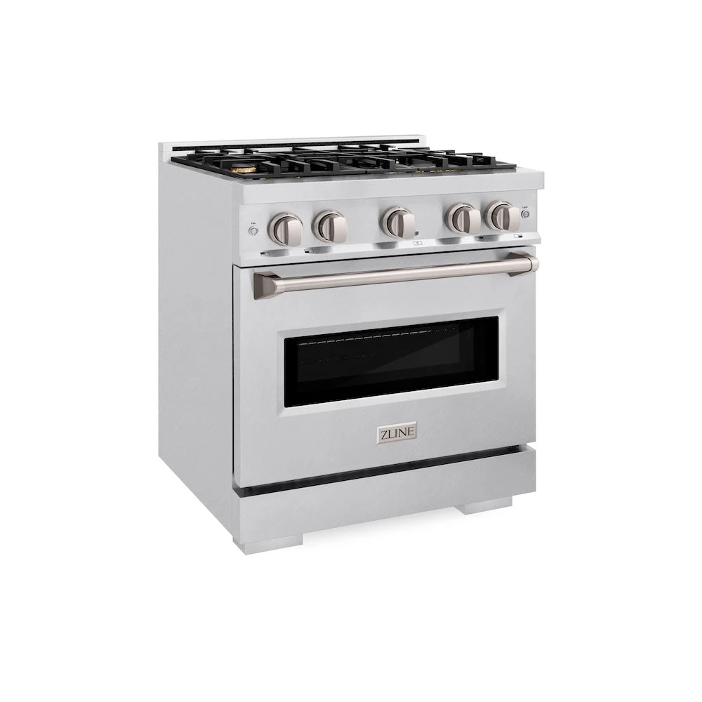 ZLINE 30 In. 4.2 Cu. Ft. Classic Gas Range With Convection Gas Oven In Satin Stainless Steel With 4 Brass Burners (CGRS-BR-30)(Zline 30 Classic Gas Range Satin Stainless Steel Brass Burners Cgrs Br 30) 1 ZLINE 30 In. 4.2 Cu. Ft. Classic Gas Range With Convection Gas Oven In Satin Stainless Steel With 4 Brass Burners (CGRS-BR-30)(Zline 30 Classic Gas Range Satin Stainless Steel Brass Burners Cgrs Br 30)