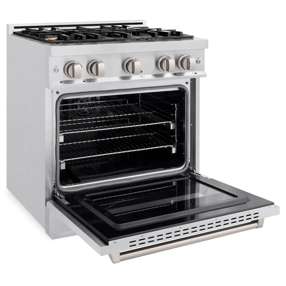 ZLINE 30 In. 4.2 Cu. Ft. Classic Gas Range With Convection Gas Oven In Satin Stainless Steel With 4 Brass Burners (CGRS-BR-30)(Zline 30 Classic Gas Range Satin Stainless Steel Brass Burners Cgrs Br 30) 5 ZLINE 30 In. 4.2 Cu. Ft. Classic Gas Range With Convection Gas Oven In Satin Stainless Steel With 4 Brass Burners (CGRS-BR-30)(Zline 30 Classic Gas Range Satin Stainless Steel Brass Burners Cgrs Br 30) - Image 5