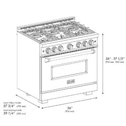 ZLINE 36 In. 5.2 Cu. Ft. Classic Gas Range With Convection Gas Oven In Satin Stainless Steel With 6 Brass Burners (CGRS-BR-36)(Zline 36 Classic Gas Range Satin Stainless Steel Brass Burners Cgrs Br 36) 25 ZLINE 36 In. 5.2 Cu. Ft. Classic Gas Range With Convection Gas Oven In Satin Stainless Steel With 6 Brass Burners (CGRS-BR-36)(Zline 36 Classic Gas Range Satin Stainless Steel Brass Burners Cgrs Br 36) -Zline Oven Shop zline classic satin stainless steel gas range brass burners CGRS BR 36 dimensional diagram