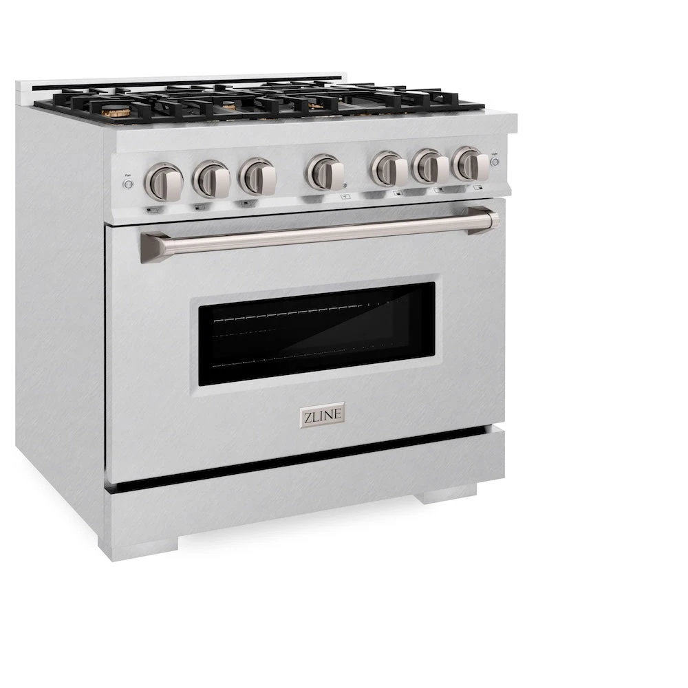ZLINE 36 In. 5.2 Cu. Ft. Classic Gas Range With Convection Gas Oven In Satin Stainless Steel With 6 Brass Burners (CGRS-BR-36)(Zline 36 Classic Gas Range Satin Stainless Steel Brass Burners Cgrs Br 36) 5 ZLINE 36 In. 5.2 Cu. Ft. Classic Gas Range With Convection Gas Oven In Satin Stainless Steel With 6 Brass Burners (CGRS-BR-36)(Zline 36 Classic Gas Range Satin Stainless Steel Brass Burners Cgrs Br 36) - Image 5