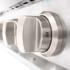 ZLINE 36 In. Classic Gas Rangetop With 6 Burner DuoPro™ Cooktop In Satin Stainless Steel (PCRTS-36)(Zline 36 Classic Gas Rangetop Duopro Satin Stainless Steel Pcrts 36) -Zline Oven Shop zline classic satin stainless steel gas range top duopro cooktop PCRTS 36 detail knobs