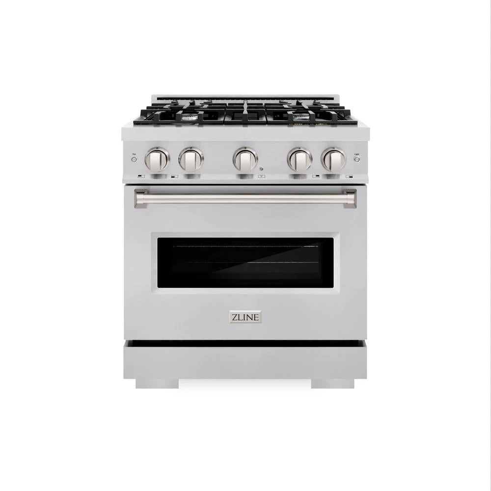 ZLINE 30 In. 4.2 Cu. Ft. Classic Dual Fuel Range With 4 Burner Gas Cooktop And Electric Convection Oven In Stainless Steel (CDR30)(Zline 30 Classic Dual Fuel Range Stainless Steel Cdr30) 2 ZLINE 30 In. 4.2 Cu. Ft. Classic Dual Fuel Range With 4 Burner Gas Cooktop And Electric Convection Oven In Stainless Steel (CDR30)(Zline 30 Classic Dual Fuel Range Stainless Steel Cdr30) - Image 2
