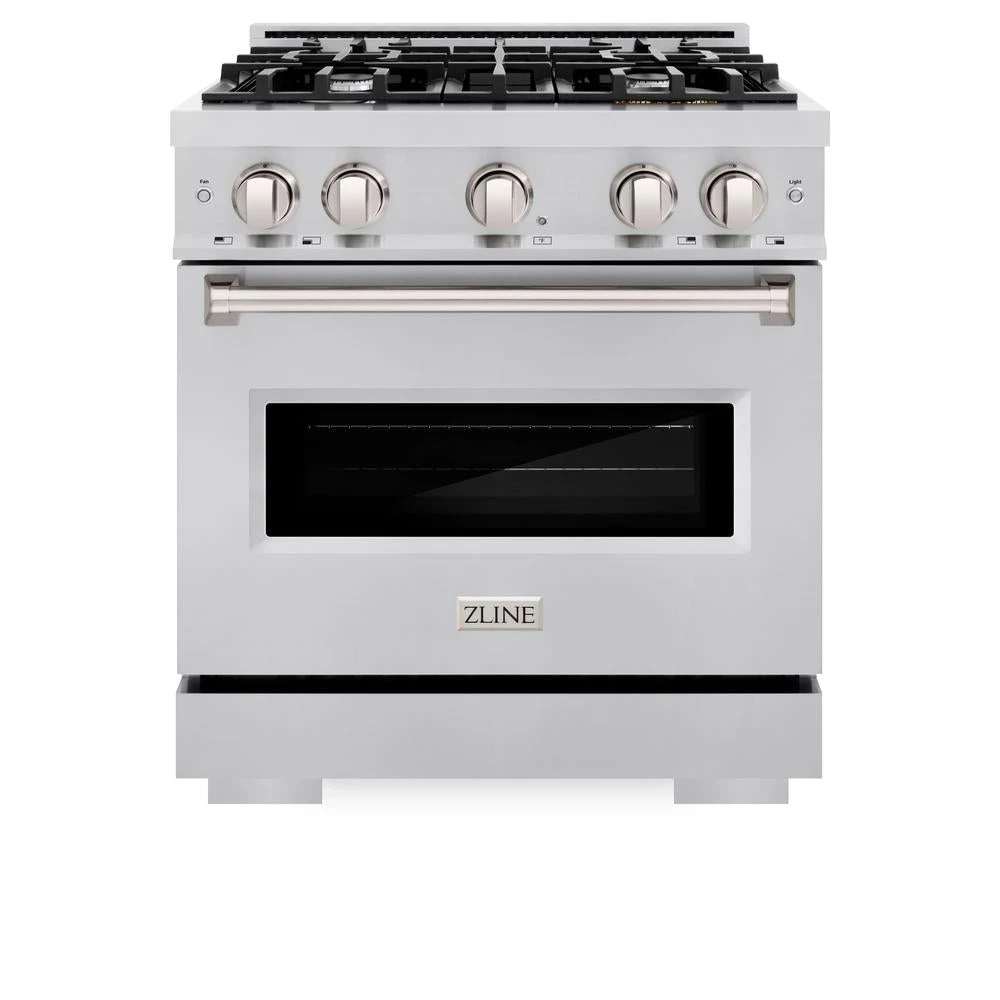 ZLINE 30 In. 4.2 Cu. Ft. Classic Dual Fuel Range With 4 Burner Gas Cooktop And Electric Convection Oven In Stainless Steel (CDR30)(Zline 30 Classic Dual Fuel Range Stainless Steel Cdr30) 5 ZLINE 30 In. 4.2 Cu. Ft. Classic Dual Fuel Range With 4 Burner Gas Cooktop And Electric Convection Oven In Stainless Steel (CDR30)(Zline 30 Classic Dual Fuel Range Stainless Steel Cdr30) - Image 5