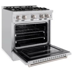 ZLINE 30 In. 4.2 Cu. Ft. Classic Dual Fuel Range With 4 Burner Gas Cooktop And Electric Convection Oven In Stainless Steel (CDR30)(Zline 30 Classic Dual Fuel Range Stainless Steel Cdr30) 15 ZLINE 30 In. 4.2 Cu. Ft. Classic Dual Fuel Range With 4 Burner Gas Cooktop And Electric Convection Oven In Stainless Steel (CDR30)(Zline 30 Classic Dual Fuel Range Stainless Steel Cdr30) -Zline Oven Shop zline classic stainless steel dual fuel range CDR30 main open