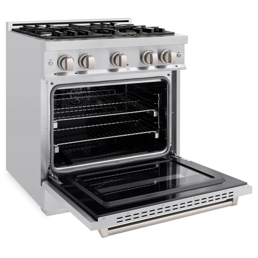 ZLINE 30 In. 4.2 Cu. Ft. Classic Dual Fuel Range With 4 Burner Gas Cooktop And Electric Convection Oven In Stainless Steel (CDR30)(Zline 30 Classic Dual Fuel Range Stainless Steel Cdr30) 4 ZLINE 30 In. 4.2 Cu. Ft. Classic Dual Fuel Range With 4 Burner Gas Cooktop And Electric Convection Oven In Stainless Steel (CDR30)(Zline 30 Classic Dual Fuel Range Stainless Steel Cdr30) - Image 4