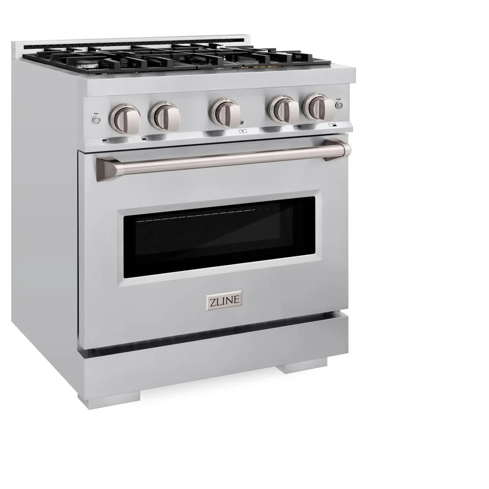 ZLINE 30 In. 4.2 Cu. Ft. Classic Dual Fuel Range With 4 Burner Gas Cooktop And Electric Convection Oven In Stainless Steel (CDR30)(Zline 30 Classic Dual Fuel Range Stainless Steel Cdr30) 3 ZLINE 30 In. 4.2 Cu. Ft. Classic Dual Fuel Range With 4 Burner Gas Cooktop And Electric Convection Oven In Stainless Steel (CDR30)(Zline 30 Classic Dual Fuel Range Stainless Steel Cdr30) - Image 3
