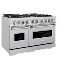 ZLINE 48 In. 6.7 Cu. Ft. Classic Double Oven Dual Fuel Range With 8 Burner Gas Cooktop In Stainless Steel (CDR48)(Zline 48 Classic Dual Fuel Range Stainless Steel Cdr48) -Zline Oven Shop zline classic stainless steel dual fuel range CDR48 main