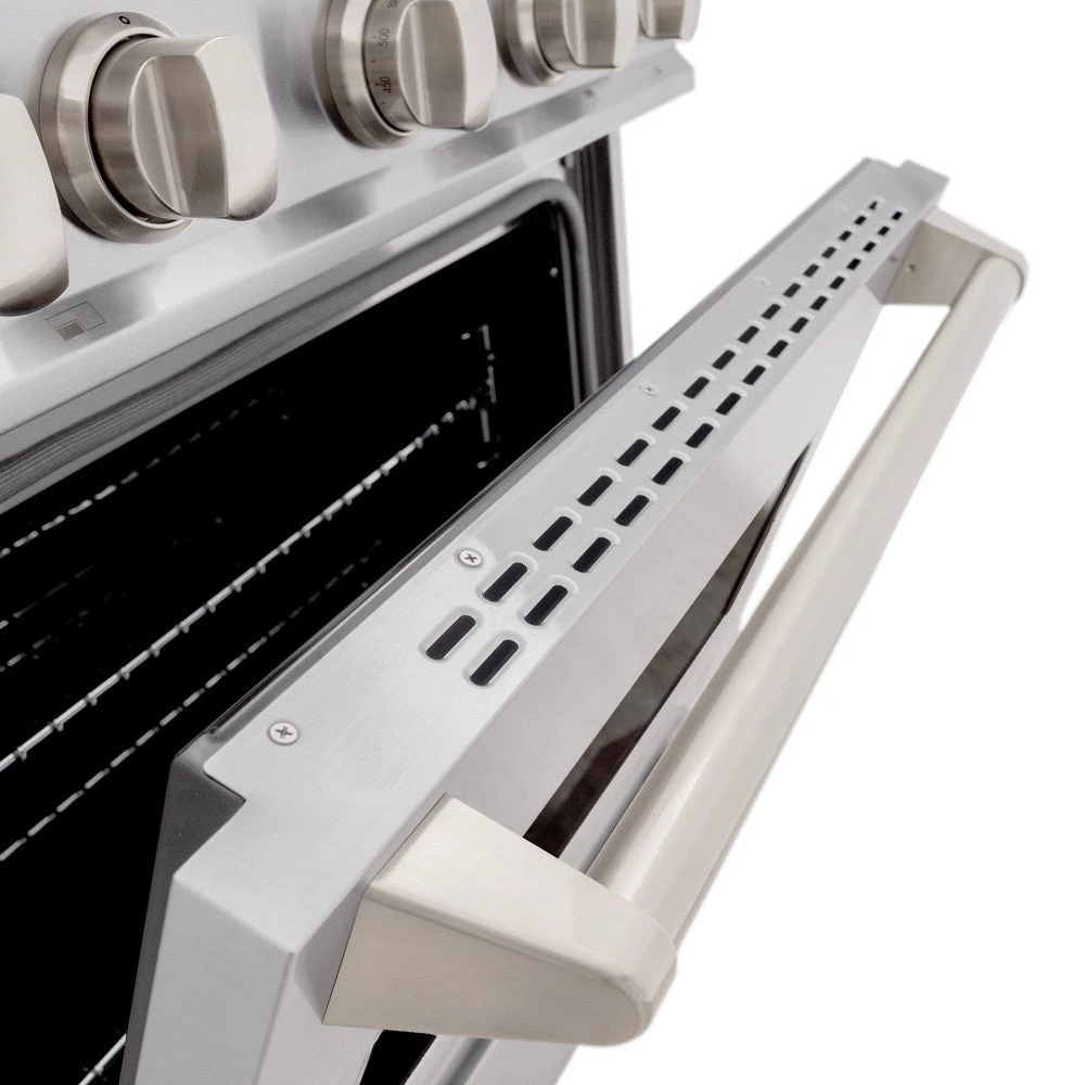 ZLINE 30 In. 4.2 Cu. Ft. Classic Dual Fuel Range With 4 Burner Gas Cooktop And Electric Convection Oven In Stainless Steel (CDR30)(Zline 30 Classic Dual Fuel Range Stainless Steel Cdr30) 10 ZLINE 30 In. 4.2 Cu. Ft. Classic Dual Fuel Range With 4 Burner Gas Cooktop And Electric Convection Oven In Stainless Steel (CDR30)(Zline 30 Classic Dual Fuel Range Stainless Steel Cdr30) - Image 10