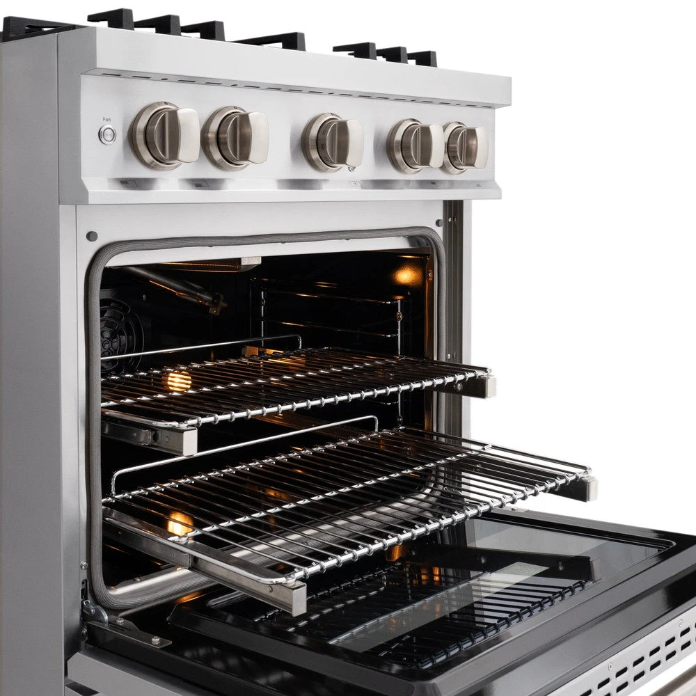 ZLINE 30 In. 4.2 Cu. Ft. Classic Gas Range With Convection Gas Oven In Stainless Steel With 4 Brass Burners (CGR-BR-30)(Zline 30 Classic Gas Range Stainless Steel Brass Burners Cgr Br 30) 6 ZLINE 30 In. 4.2 Cu. Ft. Classic Gas Range With Convection Gas Oven In Stainless Steel With 4 Brass Burners (CGR-BR-30)(Zline 30 Classic Gas Range Stainless Steel Brass Burners Cgr Br 30) - Image 6