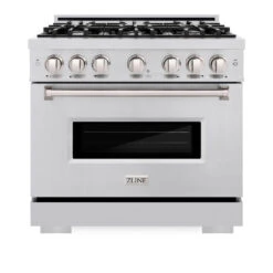 ZLINE 36 In. 5.2 Cu. Ft. Classic Dual Fuel Range With 6 Burner Gas Cooktop And Electric Convection Oven In Stainless Steel (CDR36)(Zline 36 Classic Dual Fuel Range Stainless Steel Cdr36) -Zline Oven Shop zline classic stainless steel gas range CGR36 front 54e90139 4aad 4639 8a60 30bfe4331e46