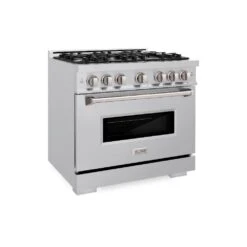 ZLINE 36 In. 5.2 Cu. Ft. Classic Gas Range With 6 Burner Cooktop And Convection Gas Oven In Stainless Steel (CGR36)(Zline 36 Classic Gas Range Stainless Steel Cgr36)