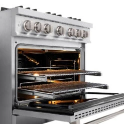 ZLINE 36 In. 5.2 Cu. Ft. Classic Gas Range With 6 Burner Cooktop And Convection Gas Oven In Stainless Steel (CGR36)(Zline 36 Classic Gas Range Stainless Steel Cgr36) -Zline Oven Shop zline classic stainless steel gas range CGR36 rack detail