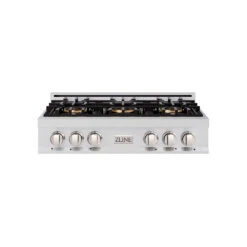 ZLINE 36 In. Classic Gas Rangetop With 6 Burner DuoPro™ Cooktop In Stainless Steel (PCRT36)(Zline 36 Classic Gas Rangetop Duopro Stainless Steel Pcrt36)