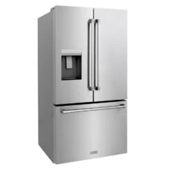 ZLINE 36 In. 28.9 Cu. Ft. Standard-Depth French Door External Water Dispenser Refrigerator With Dual Ice Maker In Fingerprint-Resistant Stainless Steel (RSM-W-36)(Zline 36 Standard Depth Refrigerator Stainless Steel Rsm W 36) 24 ZLINE 36 In. 28.9 Cu. Ft. Standard-Depth French Door External Water Dispenser Refrigerator With Dual Ice Maker In Fingerprint-Resistant Stainless Steel (RSM-W-36)(Zline 36 Standard Depth Refrigerator Stainless Steel Rsm W 36) -Zline Oven Shop zline french door stainless steel standard depth refrigerator RSM W 36 side