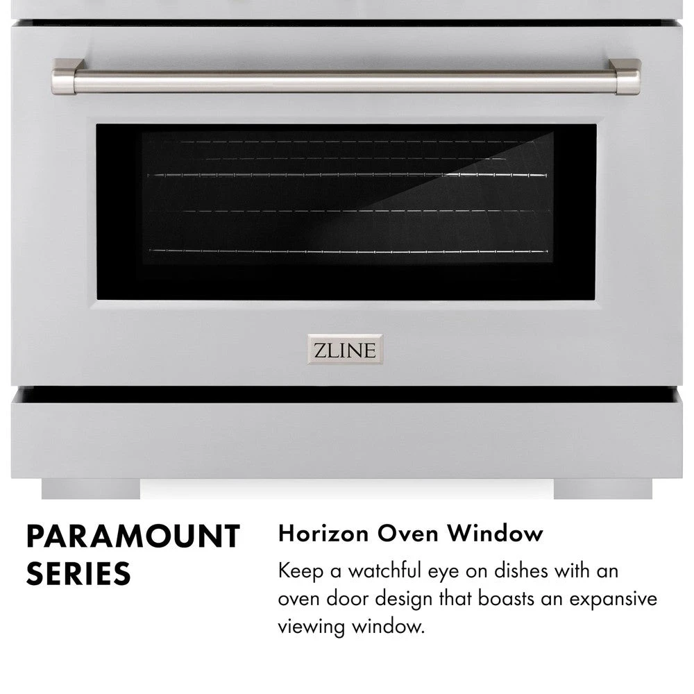 ZLINE 30 In. 4.2 Cu. Ft. Paramount Dual Fuel Range With 4 Burner Gas Cooktop And Electric Convection Oven In Stainless Steel (SDR30)(Zline 30 Paramount Dual Fuel Range Stainless Steel Sdr30) 19 ZLINE 30 In. 4.2 Cu. Ft. Paramount Dual Fuel Range With 4 Burner Gas Cooktop And Electric Convection Oven In Stainless Steel (SDR30)(Zline 30 Paramount Dual Fuel Range Stainless Steel Sdr30) - Image 19