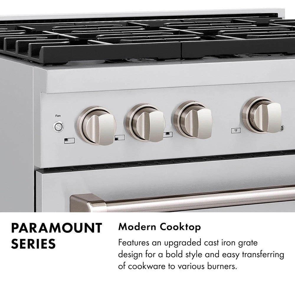 ZLINE 30 In. 4.2 Cu. Ft. Paramount Dual Fuel Range With 4 Burner Gas Cooktop And Electric Convection Oven In Stainless Steel (SDR30)(Zline 30 Paramount Dual Fuel Range Stainless Steel Sdr30) 17 ZLINE 30 In. 4.2 Cu. Ft. Paramount Dual Fuel Range With 4 Burner Gas Cooktop And Electric Convection Oven In Stainless Steel (SDR30)(Zline 30 Paramount Dual Fuel Range Stainless Steel Sdr30) - Image 17