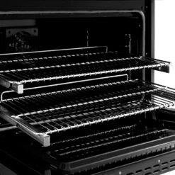 ZLINE Autograph Edition 36 In. 5.2 Cu. Ft. Paramount Dual Fuel Range With 6 Burner DuoPro™ Cooktop And Electric Convection Oven In Black Stainless Steel And Polished Gold Accents (PSDRBZ-36-G)(Zline Autograph Edition 36 Paramount Dual Fuel Range Duopro Black Stainless Steel Polished Gold Psdrbz 36 G) -Zline Oven Shop zline professional black stainless steel dual fuel range duopro cooktop PSDRBZ 36 G rack detail