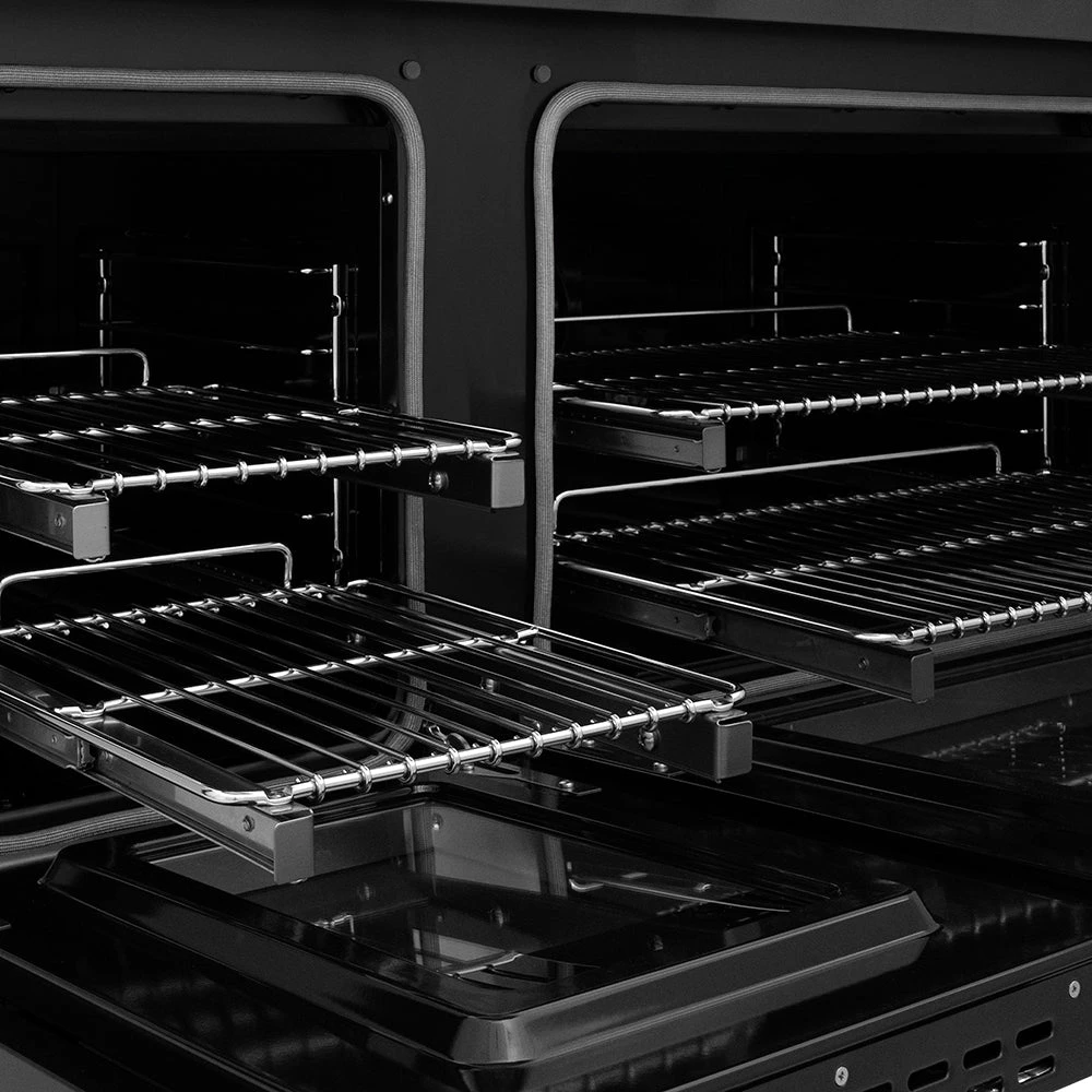 ZLINE Autograph Edition 48 In. 6.7 Cu. Ft. Paramount Dual Fuel Range With 8 Burner DuoPro™ Cooktop And Dual Ovens In Black Stainless Steel And Polished Gold Accents (PSDRBZ-48-G)(Zline Autograph Edition 48 Paramount Dual Fuel Range Duopro Black Stainless Steel Polished Gold Psdrbz 48 G) 7 ZLINE Autograph Edition 48 In. 6.7 Cu. Ft. Paramount Dual Fuel Range With 8 Burner DuoPro™ Cooktop And Dual Ovens In Black Stainless Steel And Polished Gold Accents (PSDRBZ-48-G)(Zline Autograph Edition 48 Paramount Dual Fuel Range Duopro Black Stainless Steel Polished Gold Psdrbz 48 G) - Image 7