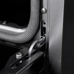 ZLINE 30 In. 4.2 Cu. Ft. Paramount Dual Fuel Range With 4 Burner Gas Cooktop And Electric Convection Oven In Black Stainless Steel (SDRB-30)(Zline 30 Paramount Dual Fuel Range Black Stainless Steel Sdrb 30) -Zline Oven Shop zline professional black stainless steel gas range SDRB 30 hinge detail