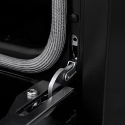 ZLINE 48 In. 6.7 Cu. Ft. Paramount Double Oven Dual Fuel Range With 8 Burner Gas Cooktop In Black Stainless Steel (SDRB-48)(Zline 48 Paramount Dual Fuel Range Black Stainless Steel Sdrb 48) -Zline Oven Shop zline professional black stainless steel gas range SDRB 48 hinge detail