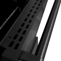 ZLINE 48 In. 6.7 Cu. Ft. Paramount Double Oven Dual Fuel Range With 8 Burner Gas Cooktop In Black Stainless Steel (SDRB-48)(Zline 48 Paramount Dual Fuel Range Black Stainless Steel Sdrb 48) -Zline Oven Shop zline professional black stainless steel gas range SGRB 48 door detail