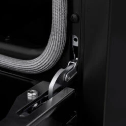 ZLINE 48 In. 6.7 Cu. Ft. Paramount Gas Range With 8 Burner DuoPro™ Cooktop And Dual Ovens In Black Stainless Steel (PSGRB-48)(Zline 48 Paramount Gas Range Duopro Black Stainless Steel Psgrb 48) -Zline Oven Shop zline professional black stainless steel gas range duopro cooktop PSGRB 48 hinge detail