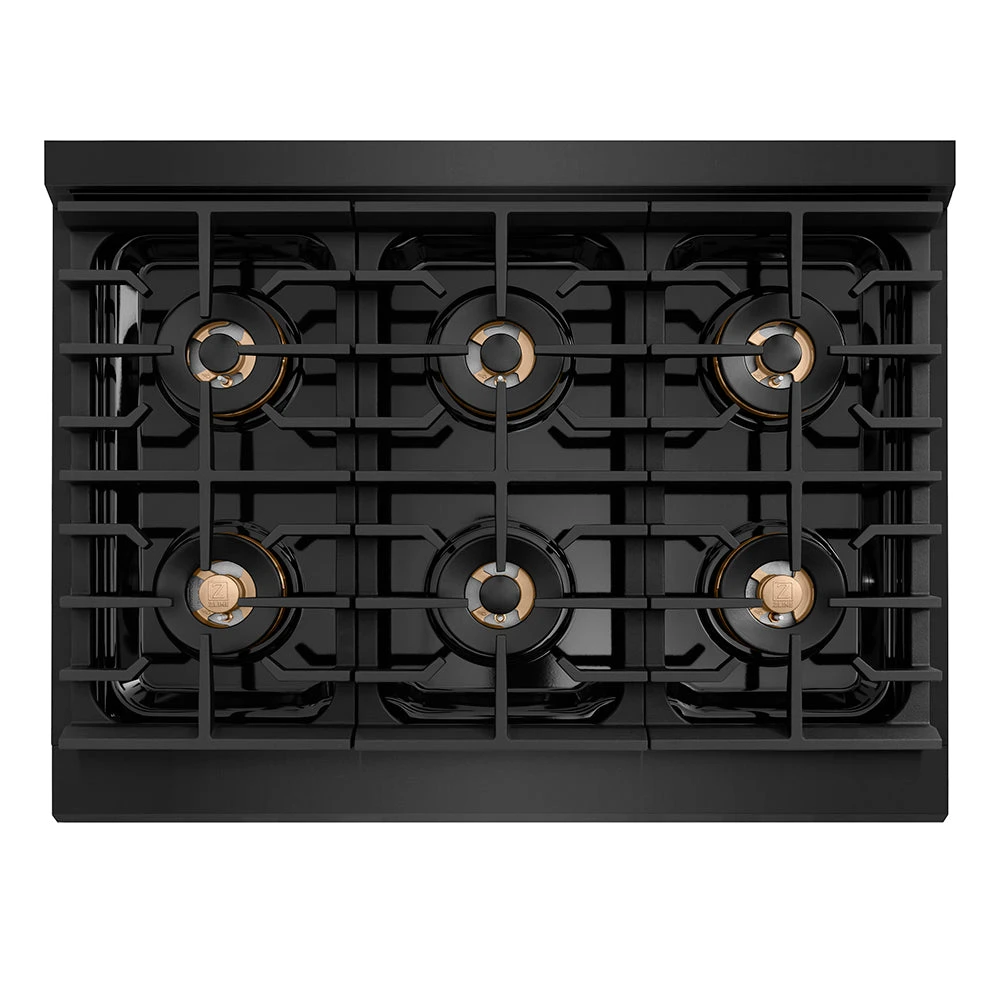 ZLINE 36 In. Paramount Gas Rangetop With 6 Burner DuoPro™ Cooktop In Black Stainless Steel (PSRTB-36)(Zline 36 Paramount Gas Rangetop Duopro Black Stainless Steel Psrtb 36) 2 ZLINE 36 In. Paramount Gas Rangetop With 6 Burner DuoPro™ Cooktop In Black Stainless Steel (PSRTB-36)(Zline 36 Paramount Gas Rangetop Duopro Black Stainless Steel Psrtb 36) - Image 2