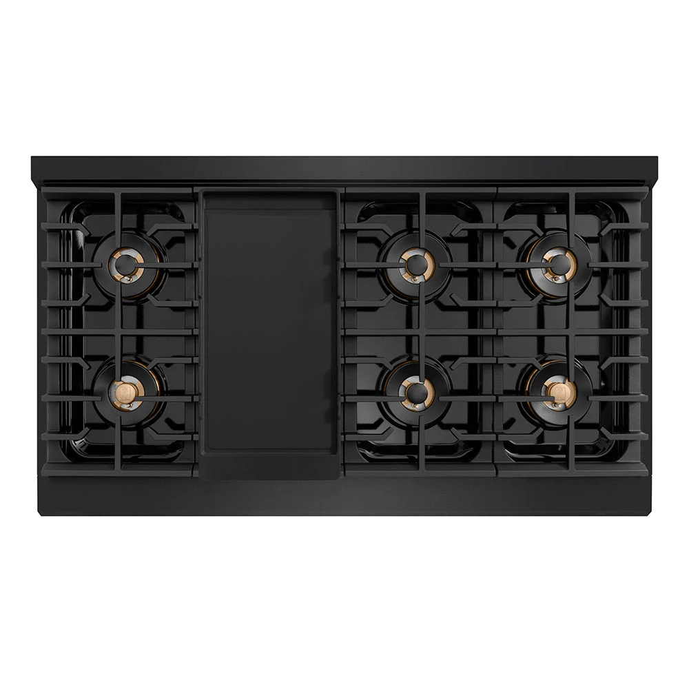 ZLINE 48 In. Paramount Gas Rangetop With 8 Burner DuoPro™ Cooktop In Black Stainless Steel (PSRTB-48)(Zline 48 Paramount Gas Rangetop Duopro Black Stainless Steel Psrtb 48) 3 ZLINE 48 In. Paramount Gas Rangetop With 8 Burner DuoPro™ Cooktop In Black Stainless Steel (PSRTB-48)(Zline 48 Paramount Gas Rangetop Duopro Black Stainless Steel Psrtb 48) - Image 3