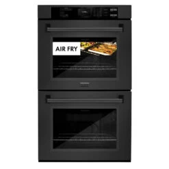 ZLINE 30 In. Professional True Convection Double Wall Oven With Air Fry And Self Clean In Black Stainless Steel (WADB-30)(Zline 30 Double Wall Oven Black Stainless Steel Wadb 30) -Zline Oven Shop zline professional black stainless steel wall oven WADB 30 air fry