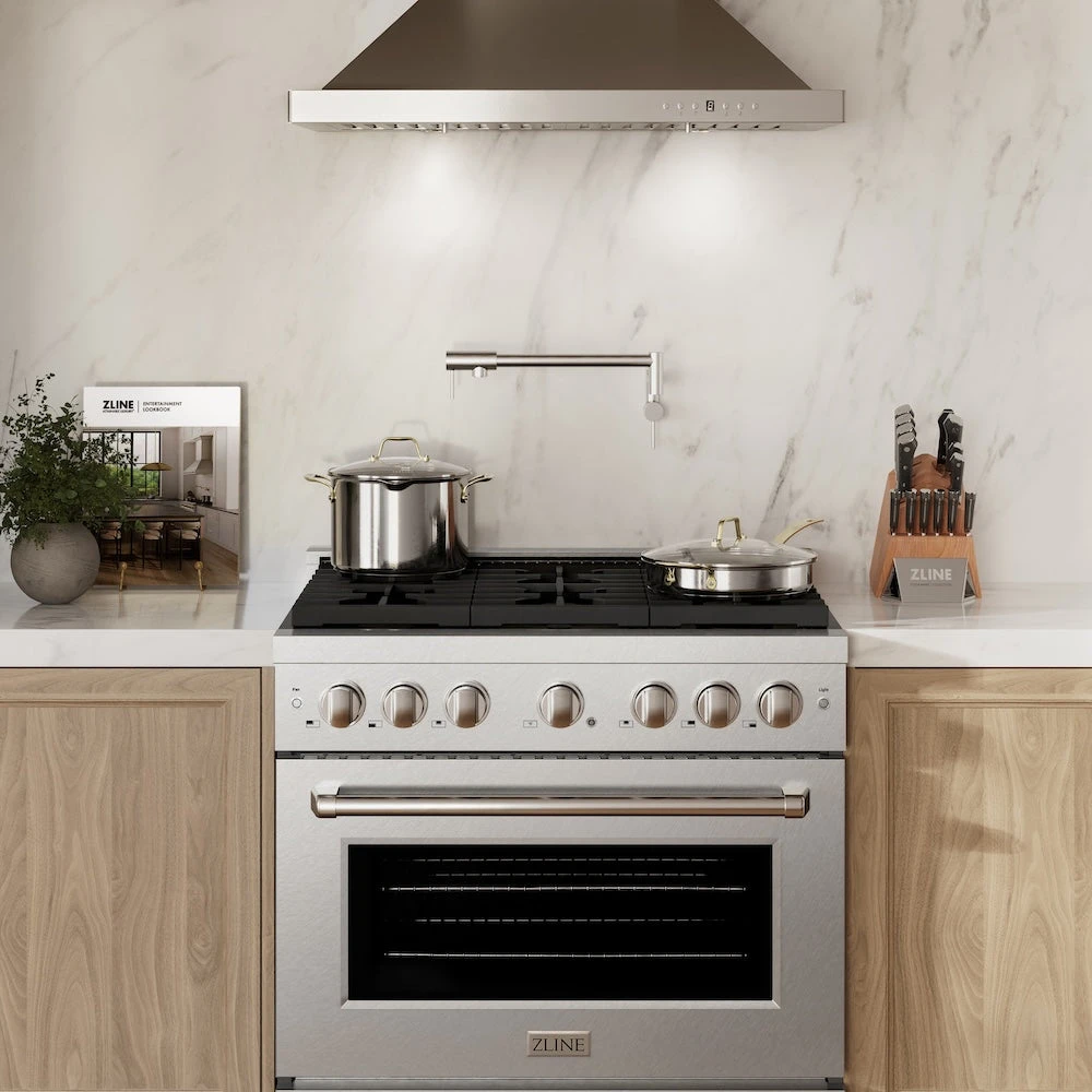 ZLINE 36 In. 5.2 Cu. Ft. Paramount Dual Fuel Range With 6 Burner Gas Cooktop And Electric Convection Oven In Satin Stainless Steel (SDRS-36)(Zline 36 Paramount Dual Fuel Range Satin Stainless Steel Sdrs 36) 14 ZLINE 36 In. 5.2 Cu. Ft. Paramount Dual Fuel Range With 6 Burner Gas Cooktop And Electric Convection Oven In Satin Stainless Steel (SDRS-36)(Zline 36 Paramount Dual Fuel Range Satin Stainless Steel Sdrs 36) - Image 14