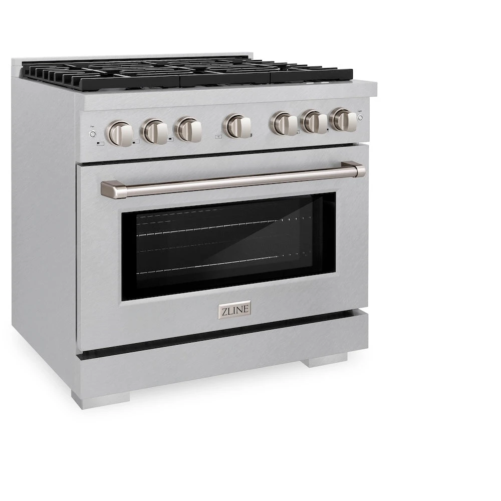 ZLINE 36 In. 5.2 Cu. Ft. Paramount Dual Fuel Range With 6 Burner Gas Cooktop And Electric Convection Oven In Satin Stainless Steel (SDRS-36)(Zline 36 Paramount Dual Fuel Range Satin Stainless Steel Sdrs 36) 6 ZLINE 36 In. 5.2 Cu. Ft. Paramount Dual Fuel Range With 6 Burner Gas Cooktop And Electric Convection Oven In Satin Stainless Steel (SDRS-36)(Zline 36 Paramount Dual Fuel Range Satin Stainless Steel Sdrs 36) - Image 6