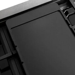 ZLINE 48 In. Paramount Gas Rangetop With 8 Burner DuoPro™ Cooktop In Satin Stainless Steel (PSRTS-48)(Zline 48 Paramount Gas Rangetop Duopro Satin Stainless Steel Psrts 48) -Zline Oven Shop zline professional satin stainless steel gas range top duopro cooktop PSRTS 48 reversable griddle SR GRNS detail flat