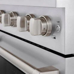 ZLINE 30 In. 4.2 Cu. Ft. Paramount Dual Fuel Range With Gas Cooktop And Electric Convection Oven In Stainless Steel With 4 Brass Burners (SDR-BR-30)(Zline 30 Paramount Dual Fuel Range Stainless Steel Brass Burners Sdr Br 30) -Zline Oven Shop zline professional stainless steel gas range SDR BR 30 knob detail 3d694db1 b6d6 4ce3 9f8c a52959cef93f